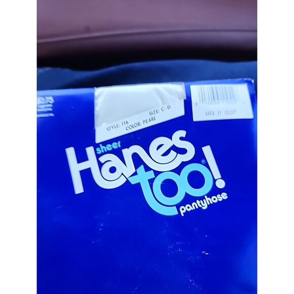 Vtf 1997 Hanes Too Day Sheers Pantyhose PEARL Sheer Reinforced Toe Size CD Nylon - Picture 3 of 7